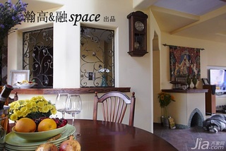 欧式风格三居室古典暖色调富裕型140平米以上餐厅餐桌图片