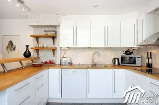 北欧风格别墅白色富裕型厨房橱柜图片
