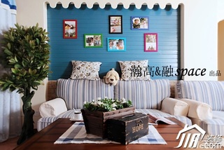 宜家风格公寓温馨富裕型客厅沙发背景墙沙发图片