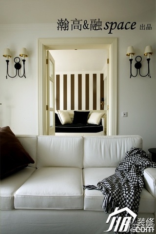 简约风格复式大气白色富裕型客厅沙发效果图