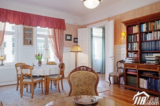 北欧风格公寓经济型客厅书架图片