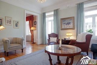 北欧风格公寓经济型客厅窗帘效果图