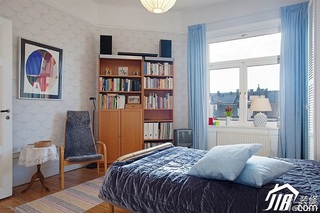 北欧风格公寓经济型卧室窗帘图片