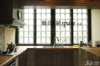 简欧风格二居室时尚暖色调富裕型厨房橱柜定制