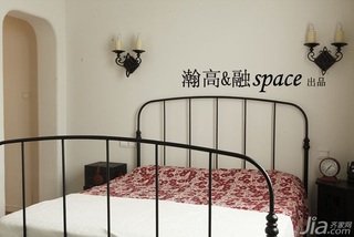 简欧风格二居室时尚暖色调富裕型卧室床效果图