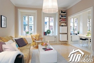 北欧风格公寓简洁经济型客厅沙发图片