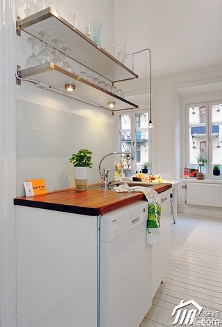 北欧风格公寓简洁经济型厨房橱柜设计图纸