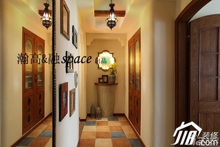 宜家风格二居室温馨原木色富裕型客厅背景墙灯具图片