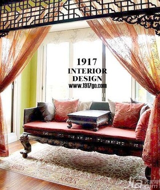 混搭风格三居室富裕型窗帘图片
