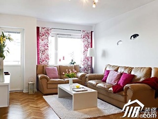 北欧风格公寓简洁经济型90平米客厅沙发图片