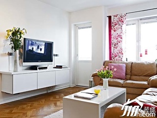 北欧风格公寓简洁经济型90平米客厅电视柜图片