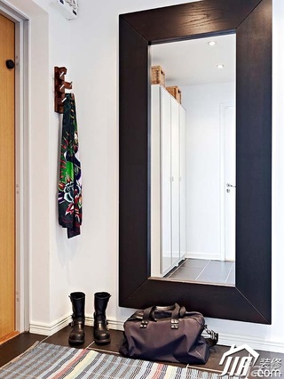 北欧风格公寓简洁经济型90平米玄关装修图片