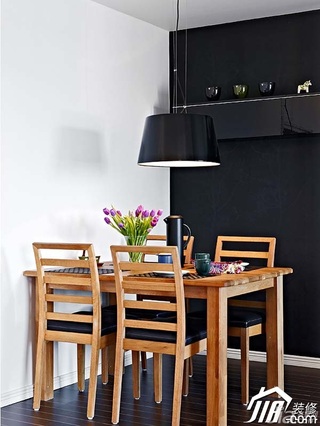 北欧风格公寓简洁经济型90平米餐厅餐桌图片