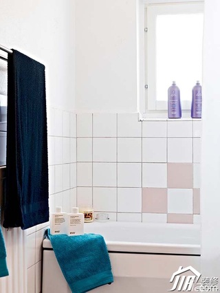 北欧风格公寓简洁经济型90平米卫生间装潢