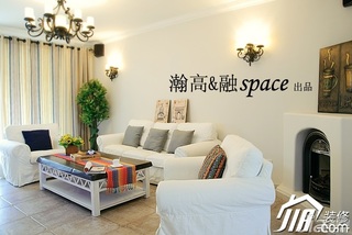 简约风格公寓小清新白色富裕型客厅沙发效果图