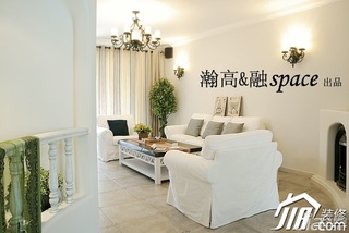 简约风格公寓小清新白色富裕型客厅沙发效果图