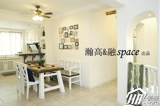 简约风格公寓小清新白色富裕型餐厅餐厅背景墙餐桌图片