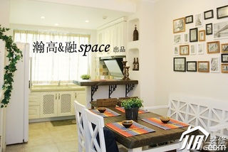 简约风格公寓小清新白色富裕型餐厅餐厅背景墙餐桌效果图