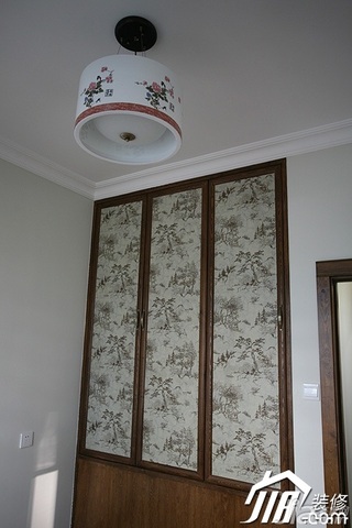 中式风格公寓富裕型卧室灯具效果图
