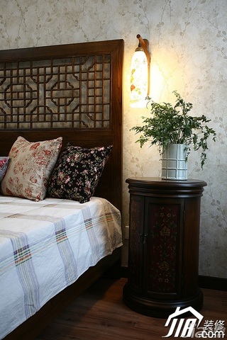 中式风格公寓富裕型卧室壁纸图片