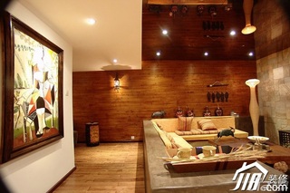 复式时尚富裕型客厅沙发背景墙设计图