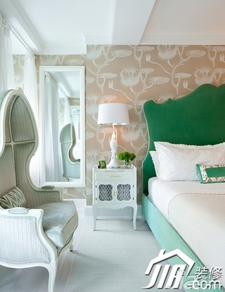 混搭风格公寓可爱富裕型卧室床图片