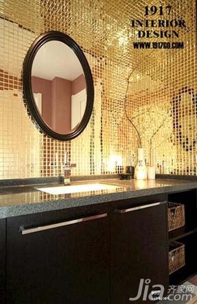 混搭风格复式富裕型卫生间浴室柜图片