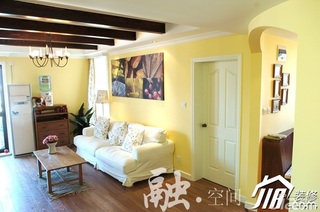 简约风格小户型时尚黄色富裕型客厅沙发背景墙沙发图片