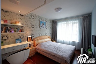 新古典风格公寓简洁富裕型120平米卧室床效果图