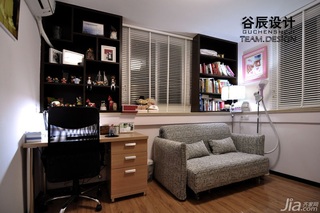 简约风格公寓温馨暖色调富裕型书房书桌图片