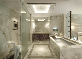 欧式风格公寓富裕型卫生间洗手台效果图