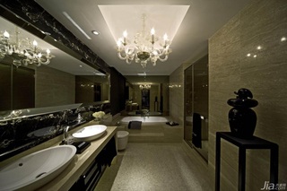 简约风格别墅富裕型卫生间灯具图片