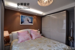 简约风格公寓大气米色富裕型卧室壁纸婚房家居图片