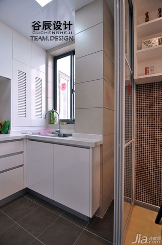 简约风格公寓大气米色富裕型卫生间洗手台婚房设计图纸