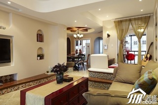 地中海风格二居室舒适富裕型客厅茶几图片
