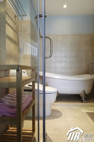 地中海风格二居室富裕型卫生间装修图片