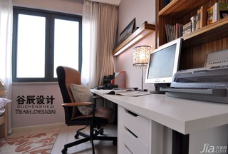 宜家风格公寓温馨暖色调富裕型书房书桌效果图