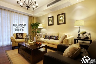 美式风格公寓经济型客厅沙发图片