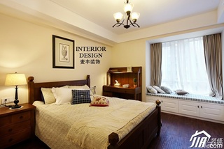 美式风格公寓经济型卧室飘窗床图片