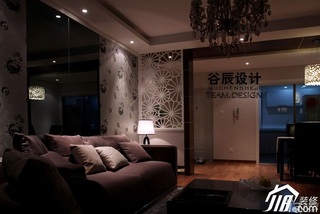 简约风格公寓稳重褐色富裕型客厅沙发图片