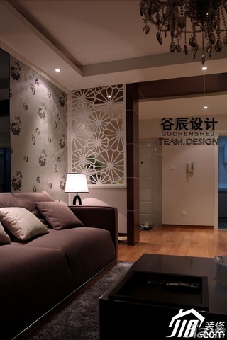 简约风格公寓稳重褐色富裕型客厅沙发背景墙沙发图片