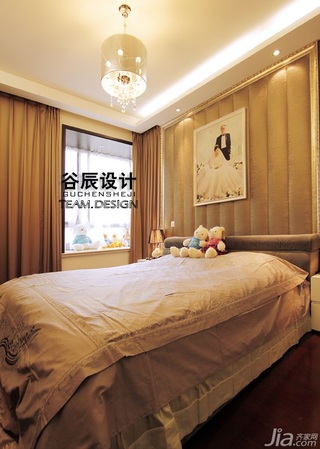 宜家风格公寓时尚咖啡色富裕型卧室床图片