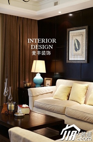 美式风格公寓富裕型客厅沙发背景墙沙发效果图