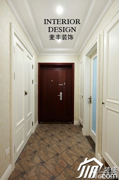 美式风格,简约风格,富裕型装修,公寓装修,过道