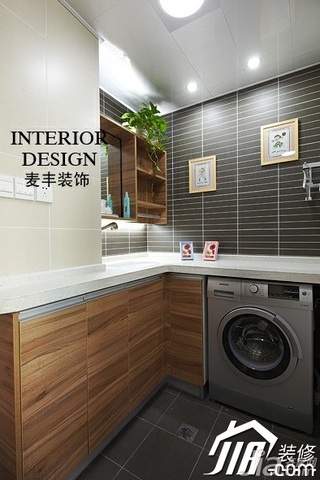 简约风格公寓经济型100平米洗衣房设计图