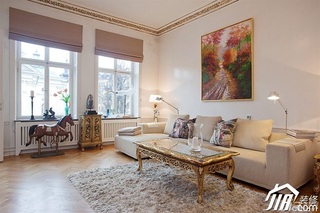 北欧风格公寓富裕型客厅沙发图片