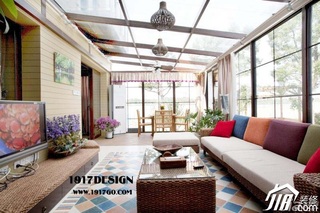 东南亚风格别墅豪华型阳光房沙发效果图