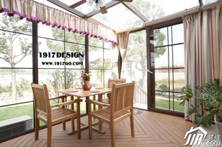 东南亚风格别墅豪华型阳光房餐桌效果图