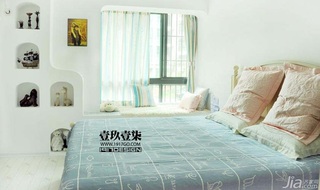 东南亚风格小户型3万-5万卧室飘窗窗帘效果图