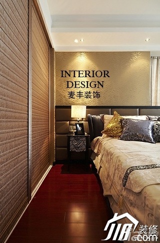 公寓富裕型100平米卧室卧室背景墙壁纸效果图